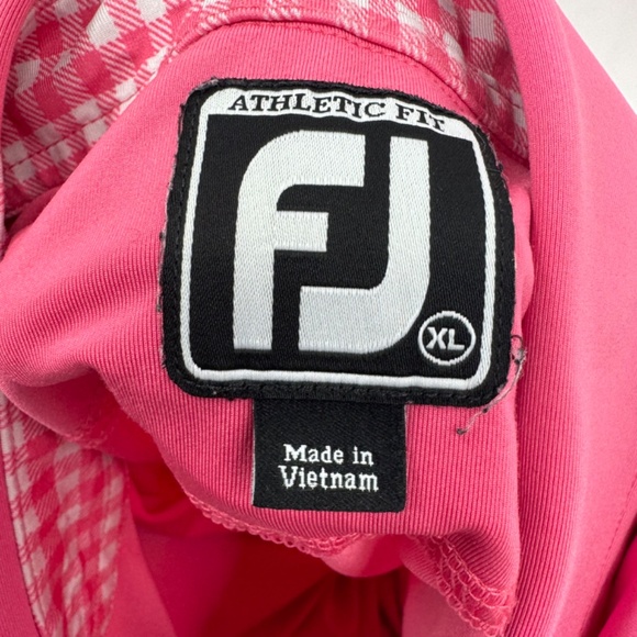 FootJoy Polo Shirt Men XL Pink Athletic Fit Golf Performance Stretch ShortSleeve - Picture 6 of 9
